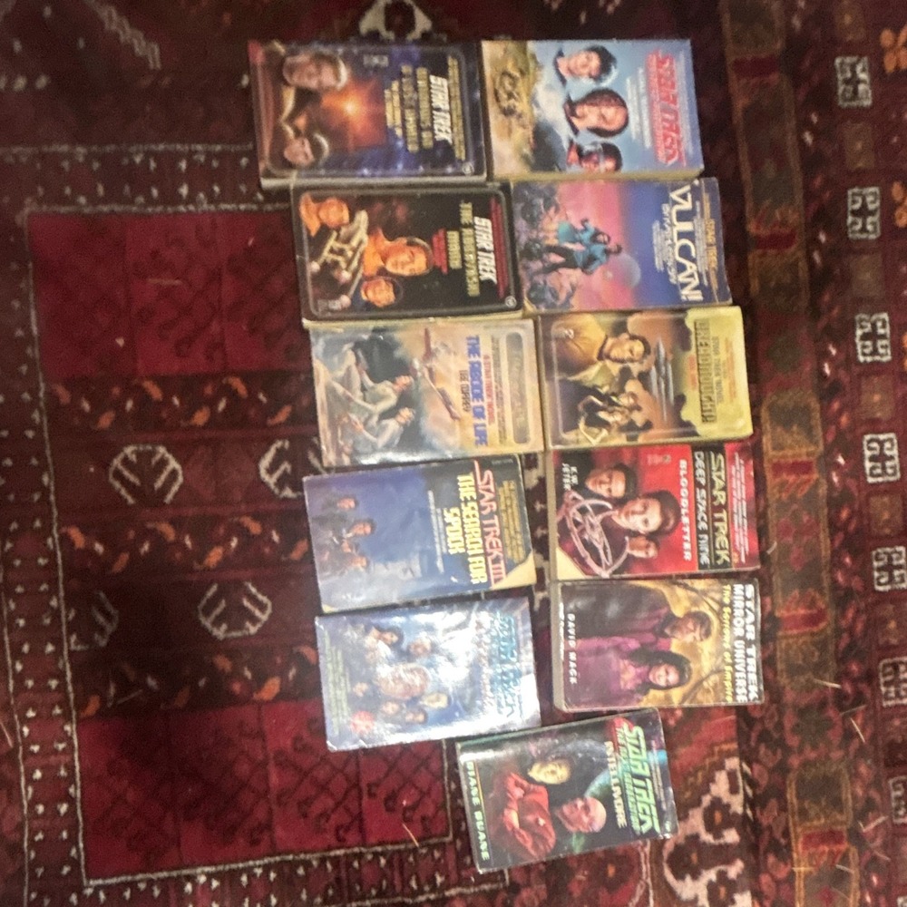 VTG Star Trek Paperback Book Lot 11 Old Sci-Fi Novels TOS TNG DS9 Pocket 78-07